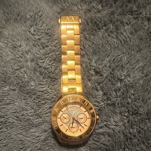 Armani Exchange Golden Watch